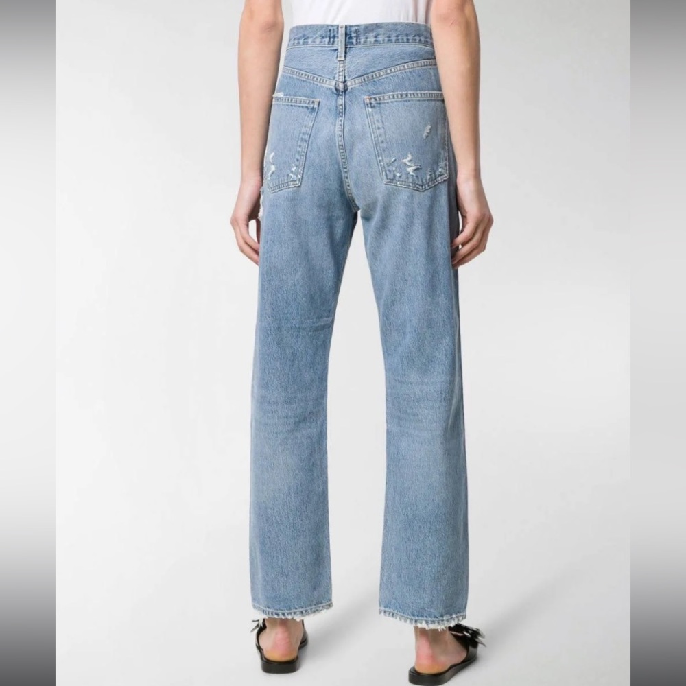 AGOLDE Distressed Mom Jeans Blue Size 26 - Picture 5 of 6